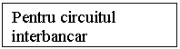 Text Box: Pentru circuitul interbancar