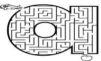 Free Printable Maze of the letter a