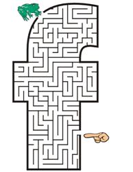 Free Printable Maze of the letter f