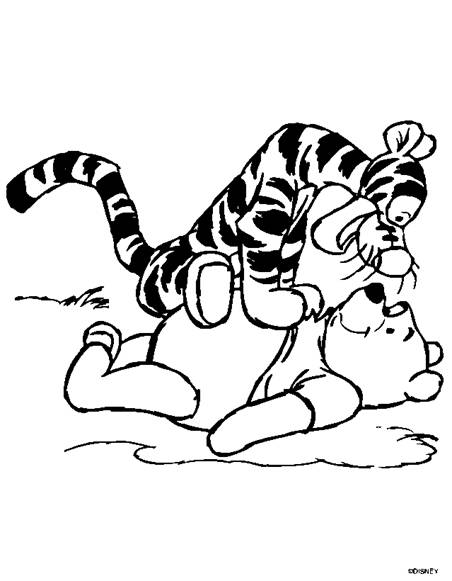 Winnie the Pooh coloring page - Tigger - Click to print.
