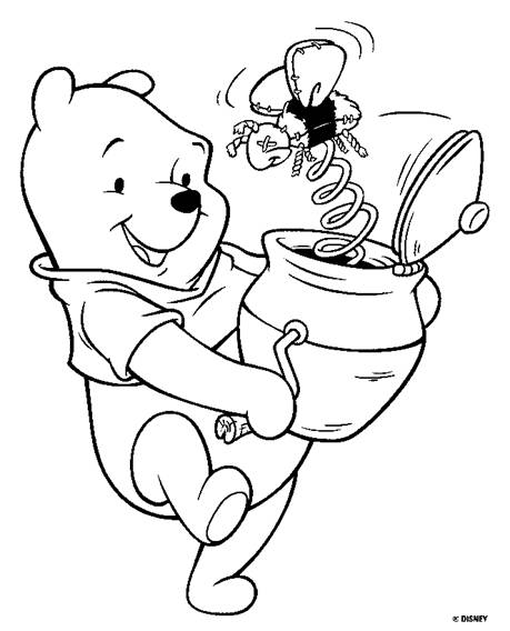 Winnie the pooh coloring sheet - Click to print.