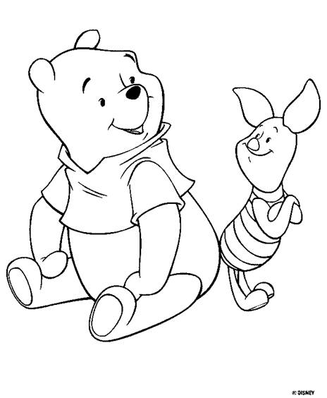 Click to Print this free pooh coloring sheet.
