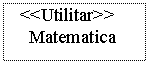Text Box:    <<Utilitar>>
     Matematica
