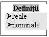 Text Box: Definitii
reale
nominale
 
