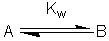 A <--Kw--> B