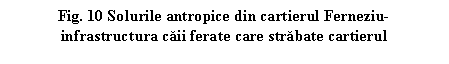 Text Box: Fig. 10 Solurile antropice din cartierul Ferneziu-infrastructura caii ferate care strabate cartierul