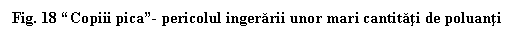 Text Box: Fig. 18 Copiii pica- pericolul ingerarii unor mari cantitati de poluanti