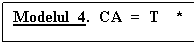 Text Box: Modelul 4. CA = T  * Ĉah