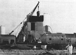 SL-1 reactor being removed from the National Reactor Testing Station.