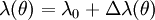 lambda(theta) = lambda_0+Deltalambda(theta),