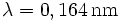 lambda=0,164,mbox,