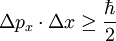 Delta p_x cdot Delta x ge frac,