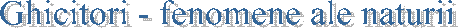 Ghicitori - fenomene ale naturii
