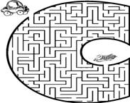 Free Printable Maze of the letter c