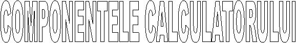COMPONENTELE CALCULATORULUI
