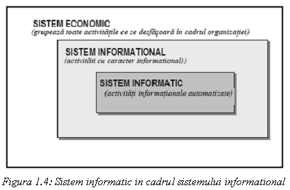 Text Box: 
Figura 1.4: Sistem informatic in cadrul sistemului informational

