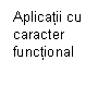 Text Box: Aplicatii cu caracter functional