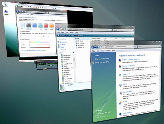 Comutarea asupra unei ferestre dintre cele ale aplicatiilor curente