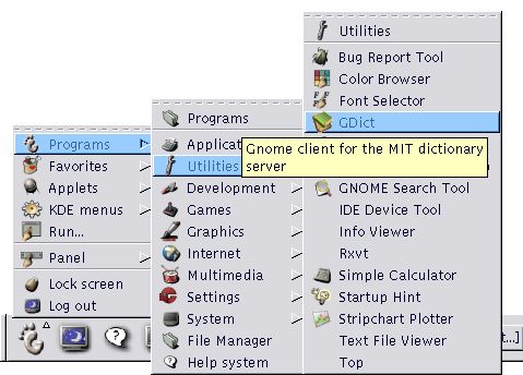 Prezenta tooltip-urilor in cadrul meniurilor