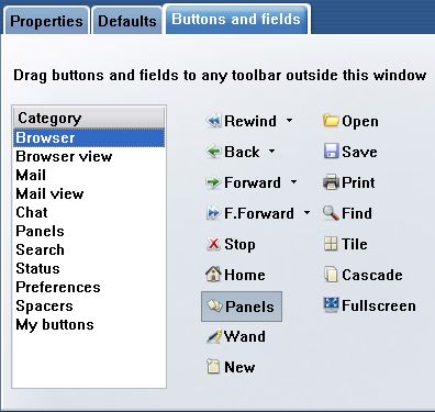 Personalizarea unui toolbar
