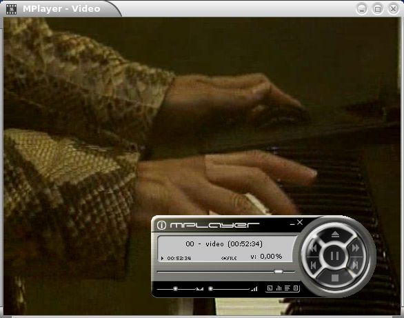 Interfata programului mplayer (sub Linux)