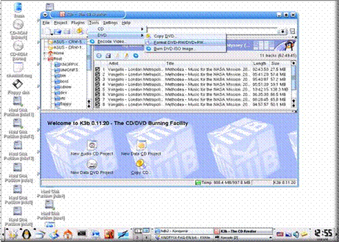 Interfata XWindow (KDE sub Knoppix)