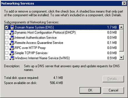 Instalarea unui server de DNS