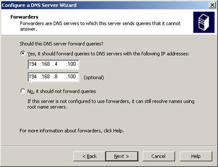Configurarea serverului DNS