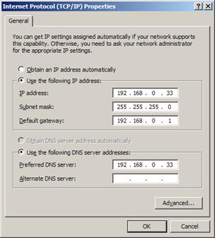 Configurarea clienÅ£ilor pentru a utiliza server-ul DNS 