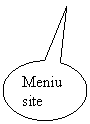 Oval Callout: Meniu site