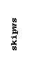Text Box: skipws