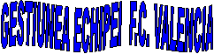 GESTIUNEA ECHIPEI  F.C. VALENCIA