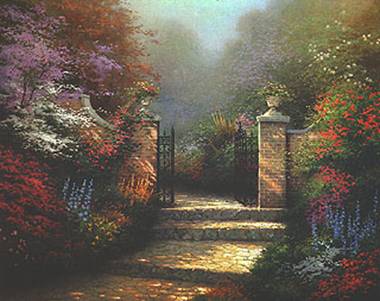 Victorian Garden by 
Artist Thomas Kinkade - April 1997