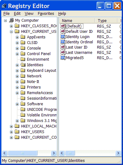 Registry Editor