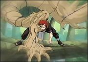 Gaara in his half Shukaku form.