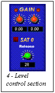 Text Box:  
4 - Level control section
