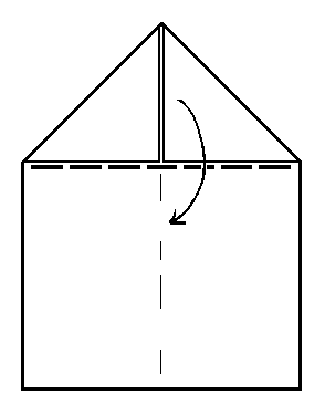 Diagram one and instructions for folding the Deltry folded paperairplane - crease