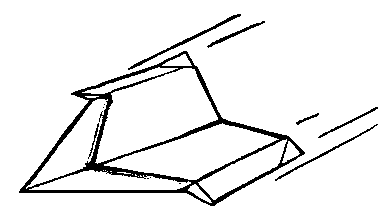 Diagram one and instructions for folding the Deltry folded paperairplane - crease
