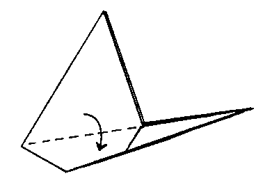 unfold, leaving crease - making Delty aeroplane