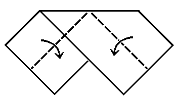 unfold, leaving crease - making Delty aeroplane