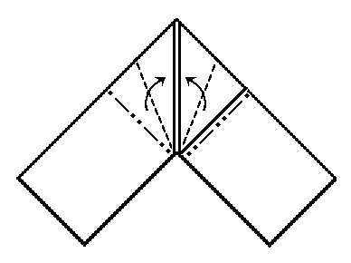 unfold, leaving crease - making Delty aeroplane