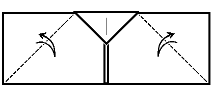 unfold, leaving crease - making Delty aeroplane