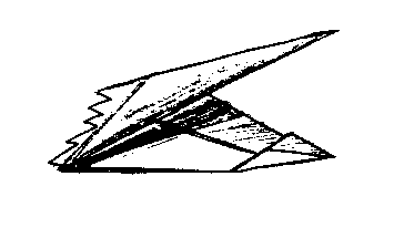 unfold, leaving crease - making Delty aeroplane