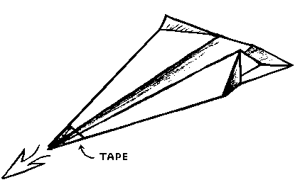 unfold, leaving crease - making Delty aeroplane