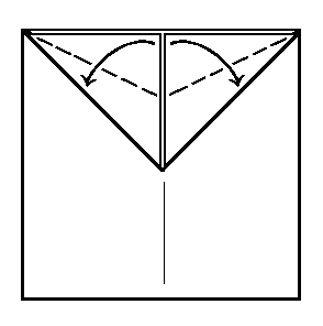 unfold, leaving crease - making Delty aeroplane