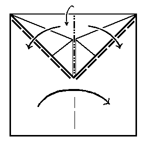 unfold, leaving crease - making Delty aeroplane