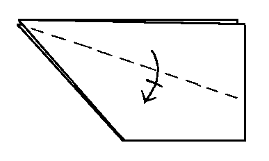 fold tips down - making Delty aeroplane