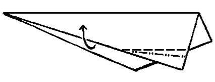 unfold, leaving crease - making Delty aeroplane