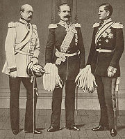 Otto von Bismarck, Kriegsminister Albrecht von Roon und Generalstabschef Helmuth von Moltke