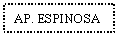 Text Box: AP. ESPINOSA